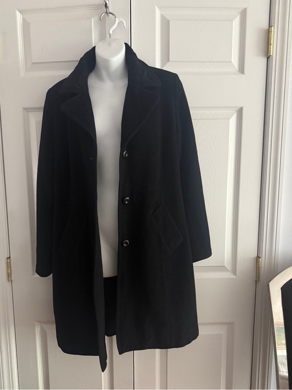 Dana Buchman Black Women's Pea Coat